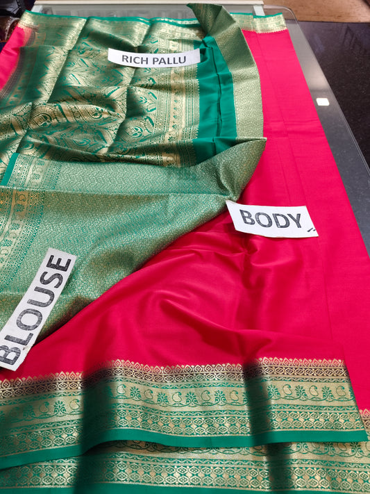 Italian Crape Mysore Silk Rich Pallu 4
